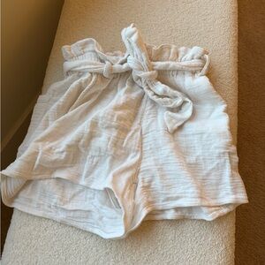Billabong Cream Elastic Waist Shorts